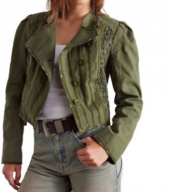 Free People Bali Simone Jacket In Dusty Olive
