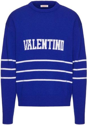 Valentino Jersey con logo bordado - Sweatshirts & Hoodies - Hombre - Azul - M