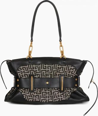 Balmain Womens Anthem Monogram Bag Black - Size: OS