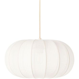 Beliani Lampada a sospensione di design moderno Plafoniera in nylon sintetico Paralume bianco Tocuyo