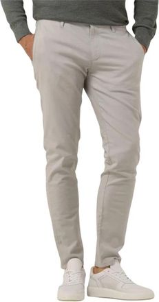 Alberto Rob Chino - Heren - Chinos - Grijs - W35 L34 - Katoen - Broeken