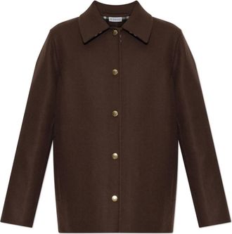Burberry Wool Jacket Lancashire - Dames - Jassen - Bruin - Maat: XS Wol