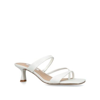 Steve Madden Womens Leather Ajay White Sandals - Size UK 4