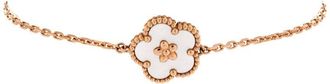 Van Cleef & Arpels 18K Rose Gold Lucky Spring Plum Blossom Bracelet (Authentic Pre-Loved)