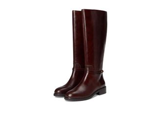 Vince Camuto Adria Ankle Link Knee High Riding Boot Womens Boots Rich Mahogany : 7.5 M, Leather