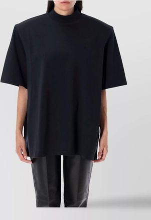 The Attico modern mock neck t-shirt with short sleeves