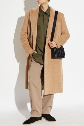 Dolce & Gabbana Wool Coat, Mens, Beige