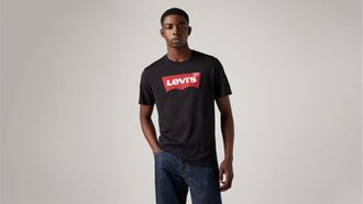 Levi's Graphic Set In Neck T Shirt - Mens - 2XL - Black
