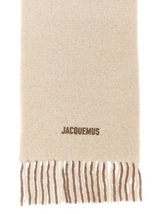 Jacquemus Alpaca Wool Degrad&eacute; Scarf - Cream