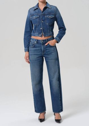 Citizens Of Humanity Lindz Easy Straight Jeans In Tuxedo Stripe