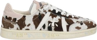Premiata Ivory Bonnied 8577 Cowhide Design Leather Low-Top Sneakers