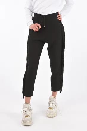 Philipp Plein COUTURE Pantaloni gogger REVENGE con frange e borchie Philipp Plein