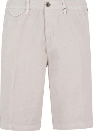 Myths Zand Bermuda Shorts in katoen en linnen - Heren - Korte Broeken - Beige - XL - Katoen - Korte Broeken