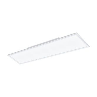 Loops Flush Ceiling Light Colour White Shade Oblong White Plastic LED 30W Included
