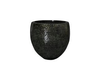 Schubiger M&ouml;bel Gef&auml;ss Thom, Metall, Schwarz H: 37 cm