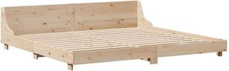 vidaXL Vidaxl - Estructura De Cama Sin Colch&oacute;n Madera Maciza De Pino 200x200 Cm