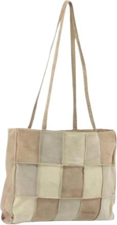 Chanel Pre-owned Tote Bags, female, Beige, Size: ONE SIZE Pre-owned Canvas Tote Bag