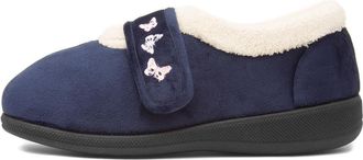 Jo & Joe Matilda Womens Navy Wider Fit Slipper - Size 4 UK - Blue