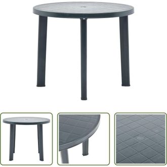 vidaXL vidaXL Tavolo in plastica - Tavolo da Giardino Verde 89 cm in Plastica