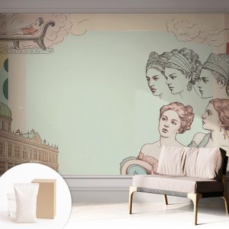 Tulup Carta Da Parati Non Tessuto - Con Colla Gratuita - Con Motivi Moderni - Design Elegante Per Pareti Collage Classico 312x219 Cm