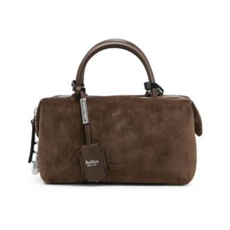 Max Mara Holdall Suede - female - Max Mara - Mini Bags - Brown - ONE SIZE - Bags