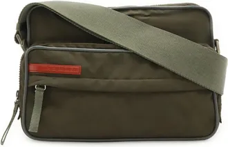 Prada Black Gray Nylon Shoulder Bag (Pre-Owned)