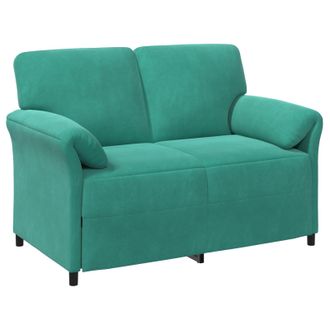 vidaXL Sof&aacute; De 2 Plazas Tuquesa 138 X 83 X 95 Cm Terciopelo Vidaxl