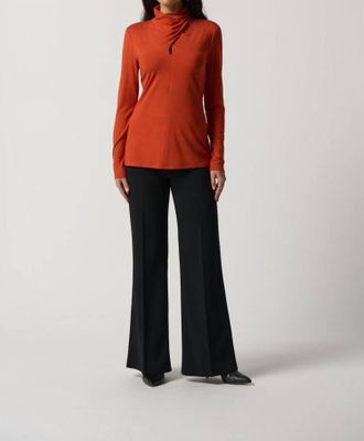 Joseph Ribkoff Mock Collar Sweater In Tandoori