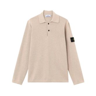 Stone Island Polo Shirts, male, Beige, Size: XL Ls Polo