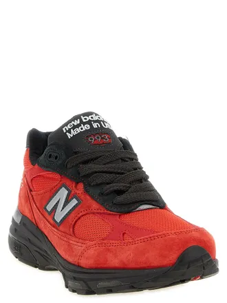 New Balance Mesh & Suede Sneaker - Red
