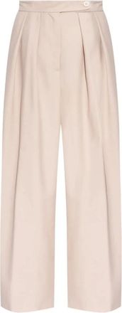 Dries Van Noten Wide Broeken W.w. Pants 005 - Dames - Wijde Broeken - Beige - S - Katoen - Broeken