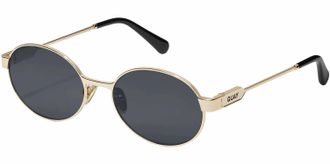 Quay Womens Anyways Sunglasses In Gold/smoke