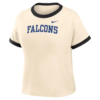 Nike Womens College (Air Force Ringer T-Shirt in Brown | IV9275-120
