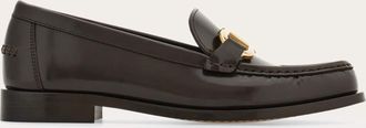 Ferragamo Women Moccasin with Gancini ornament Brown Size 10.5