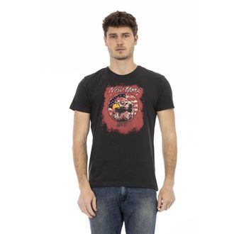 Trussardi Casual T-shirt met ronde hals - Heren - Tops - Zwart - Maat: M