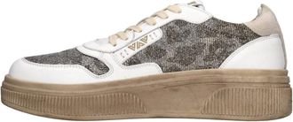 Emanuelle Vee Schoenen, Dames, Veelkleurig, 38 EU, Leer, Sneakers van leer en stof