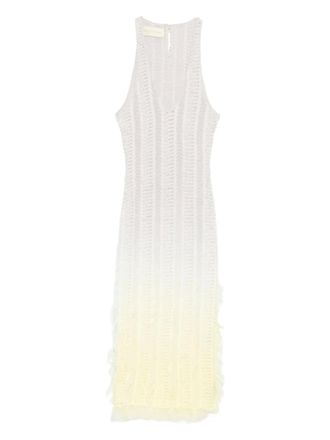 Roberta Einer Angel plunge-neck ombré midi dress - women - Polyamide - XS/S - Yellow