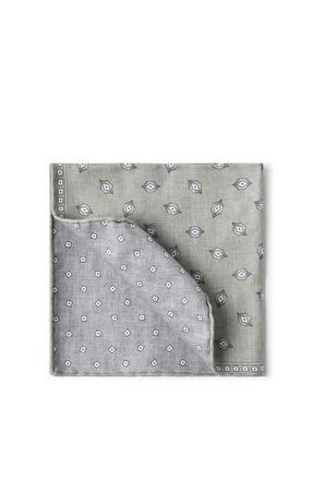 Brunello Cucinelli Pocket square with pattern in Grey at Nordstrom