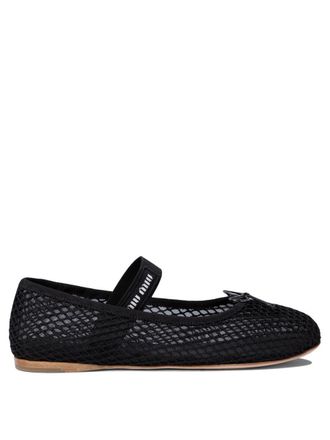 Miu Miu Mesh Fabric Ballet Flat