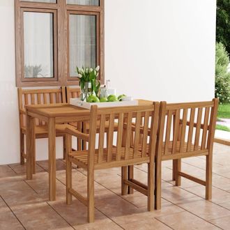 vidaXL Furniture Limited - Conjunto De Comedor De Jard&iacute;n 5 Piezas Madera