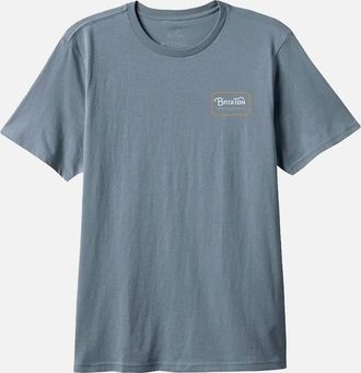 Brixton Mens Brixton Washed Copper Grade S/S Standard T-Shirt - Blue - Size: 42