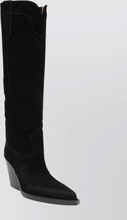 PARIS TEXAS western style knee high suede boots