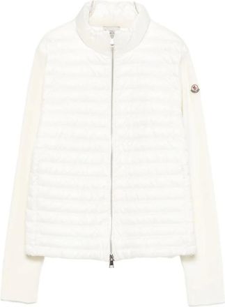 Moncler Winter Jackets, female, White, Size: XS Padded Cardigan