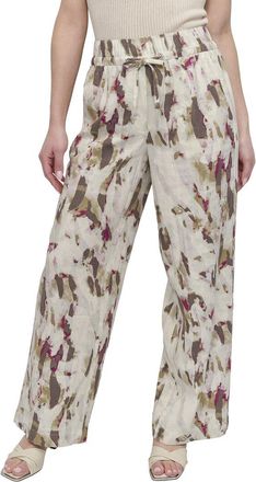 DKNY Dkny Printed Linen-Blend Pant