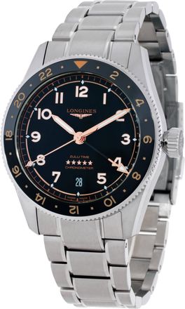 Longines Spirit Zulu Time Automatic Black Dial Mens Watch L38024506