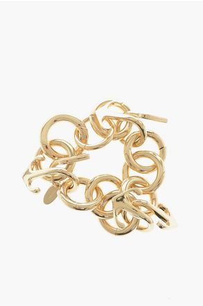 Off-white Gold-Tone Chain Bracelet With Iconic Details size One Size