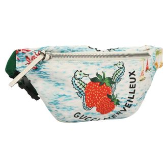 Gucci Merveilleux Belt Printed Nylon White Nylon Bag (Pre-Owned)