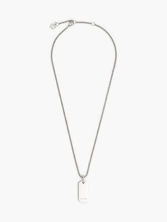 Tommy Hilfiger Stainless Steel Crystal-Embellished Dog Tag Necklace