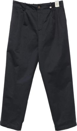 Myths Pantalons met plooien - Heren - Broeken - Blauw - Maat: S Katoen