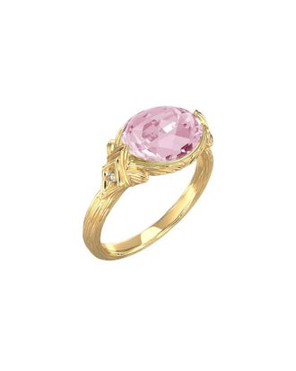 I.Reiss Company 14K 2.50 Ct. Tw. Diamond & Rose Quartz Cocktail Ring